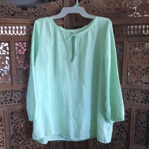 EILEEN FISHER Pale Green Shirt XL